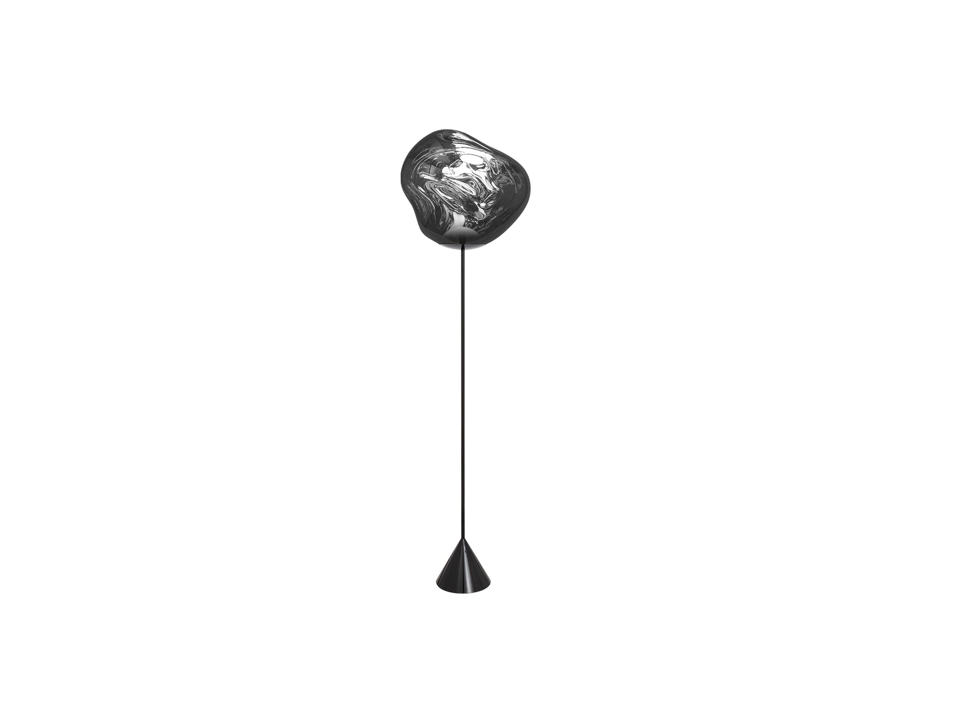 Melt LED Cone Slim Floor Lamp by Tom Dixon - Silver