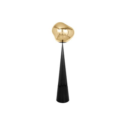 Melt LED Cone Fat Floor Lamp by Tom Dixon - Black Cone / Gold