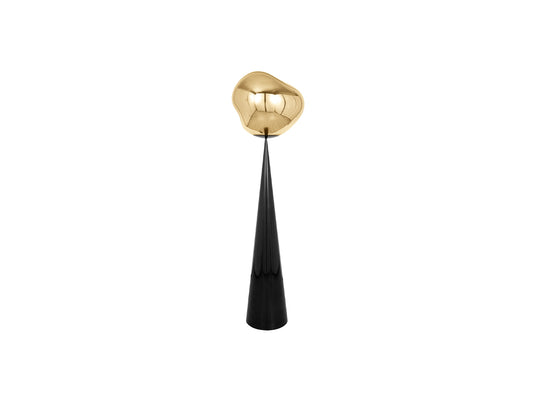 Melt LED Cone Fat Floor Lamp by Tom Dixon - Black Cone / Gold