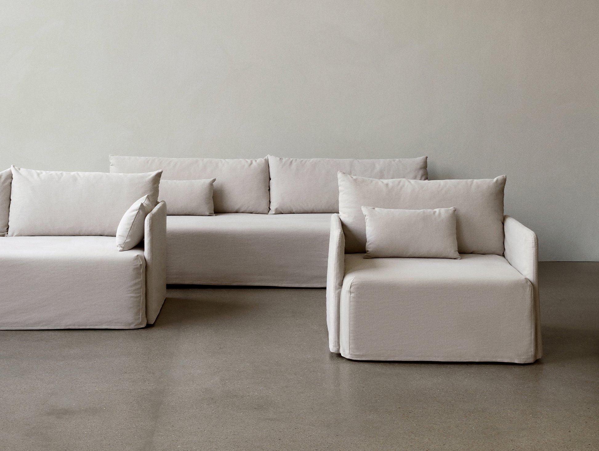 Offset 3-Seater Sofa with Loose Cover by Audo Copenhagen