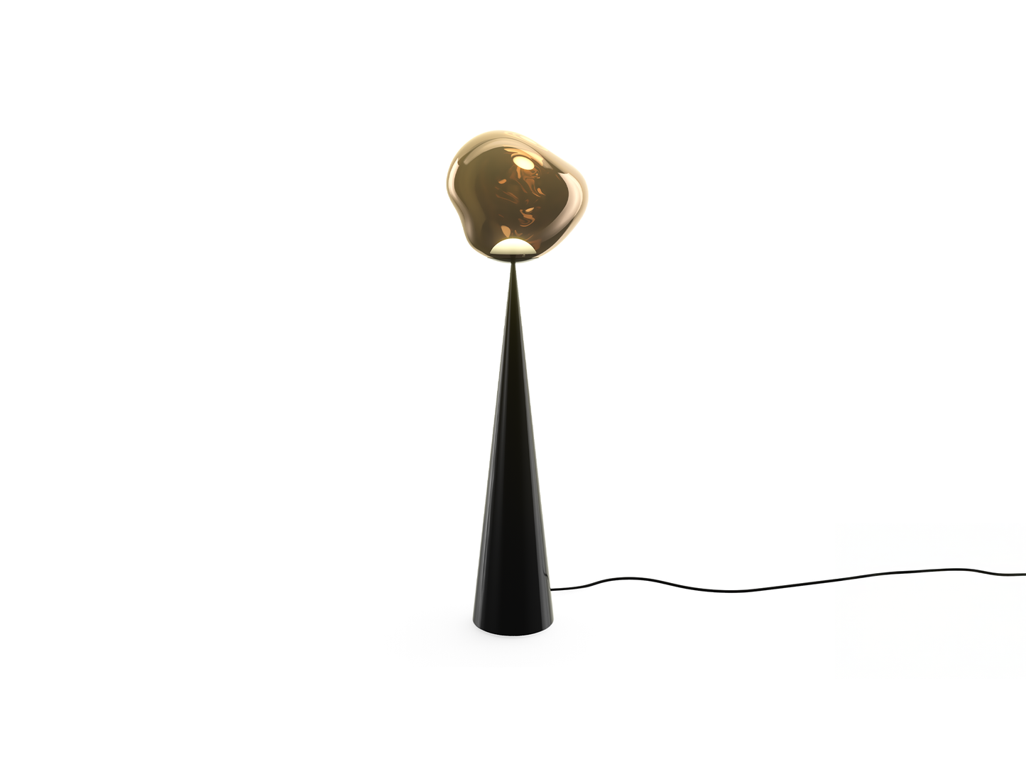Melt LED Cone Fat Floor Lamp by Tom Dixon- Black / Bronze
