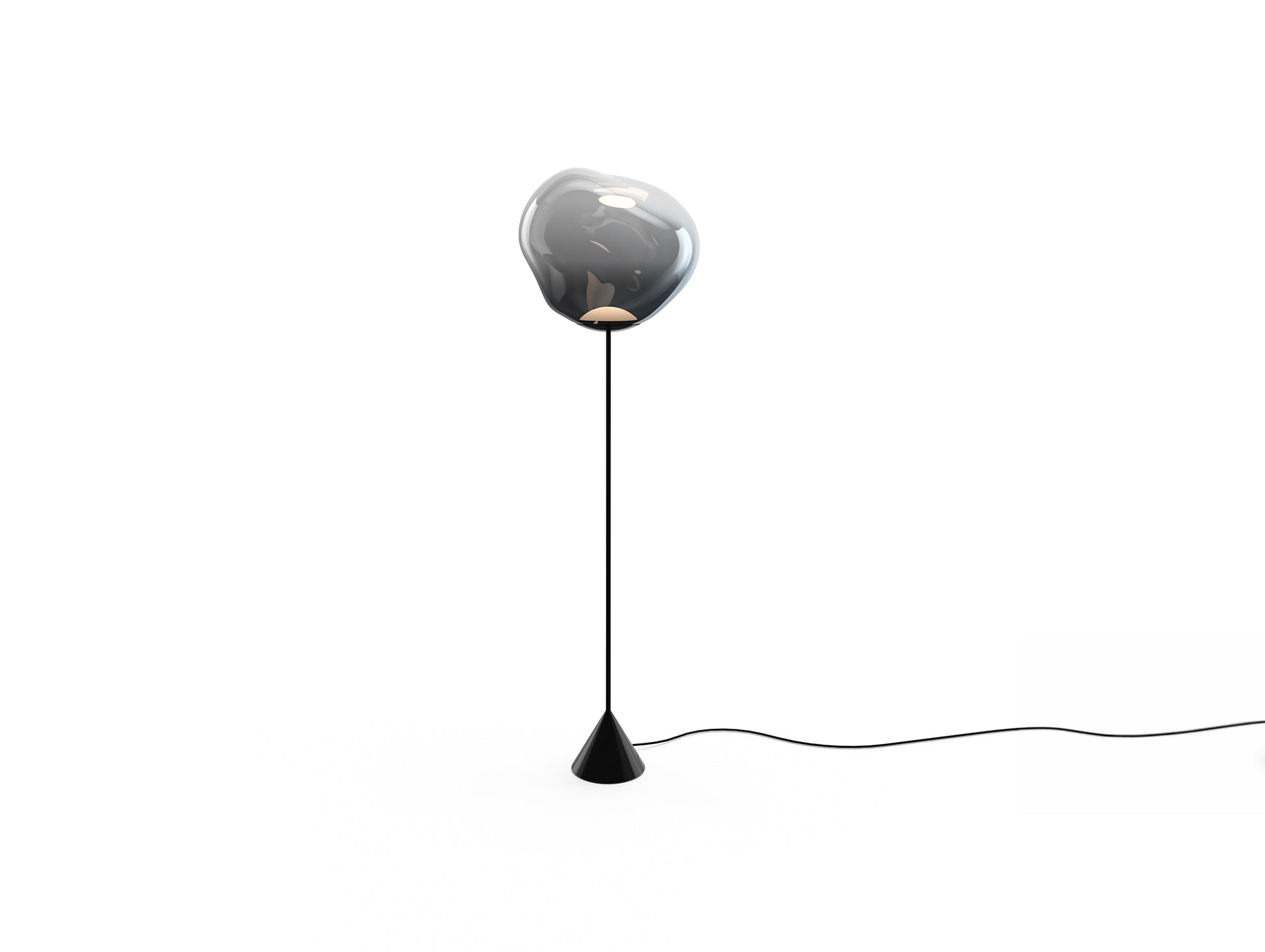 Melt LED Cone Slim Floor Lamp by Tom Dixon - Nickel