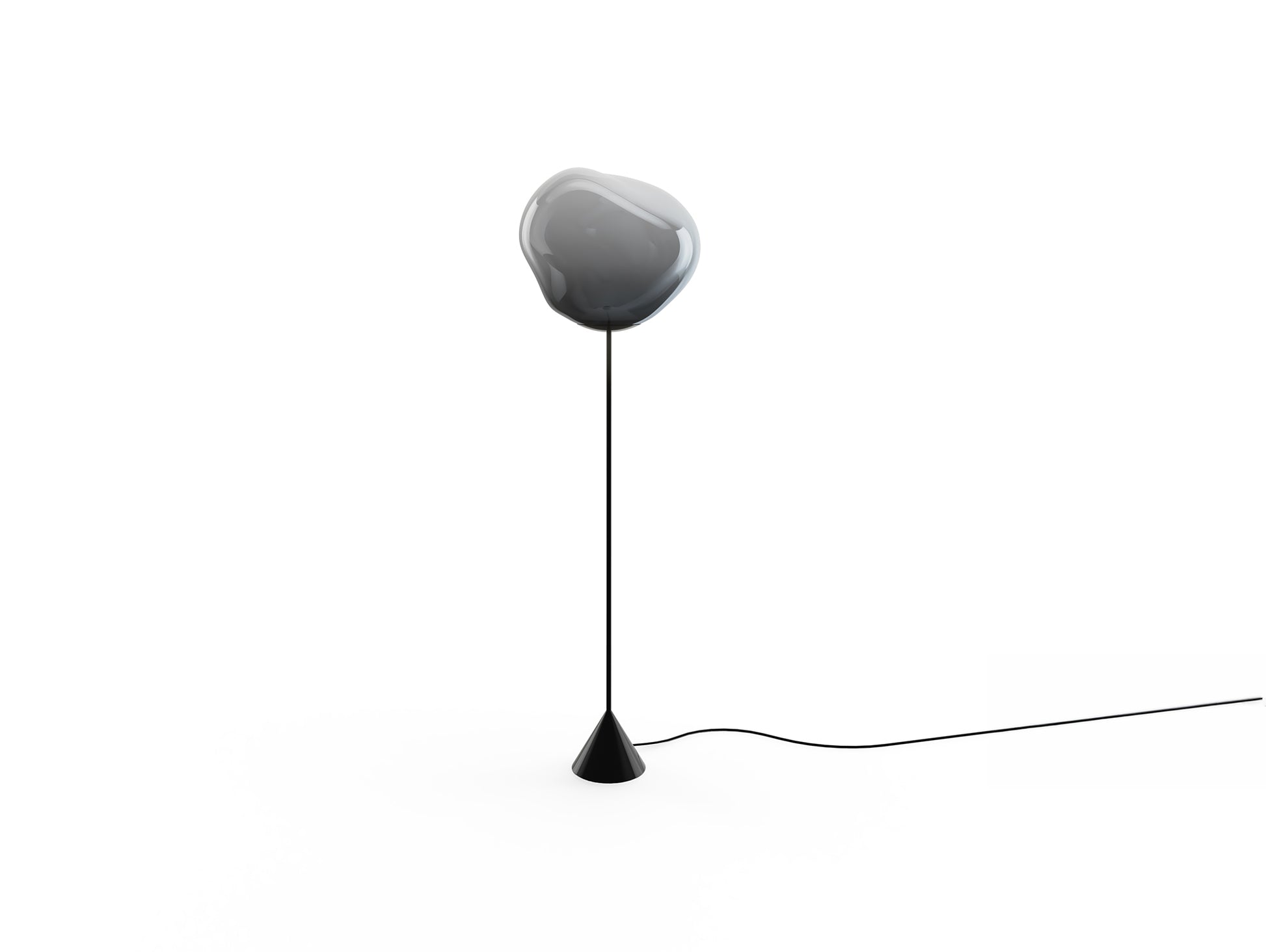 Melt LED Cone Slim Floor Lamp by Tom Dixon - Nickel