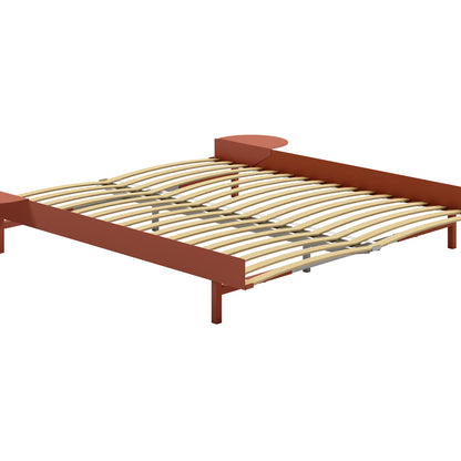Moebe Expandable Bed - 90 to 180 cm / Terracotta / 160 cm Slats / 2 Side Tables