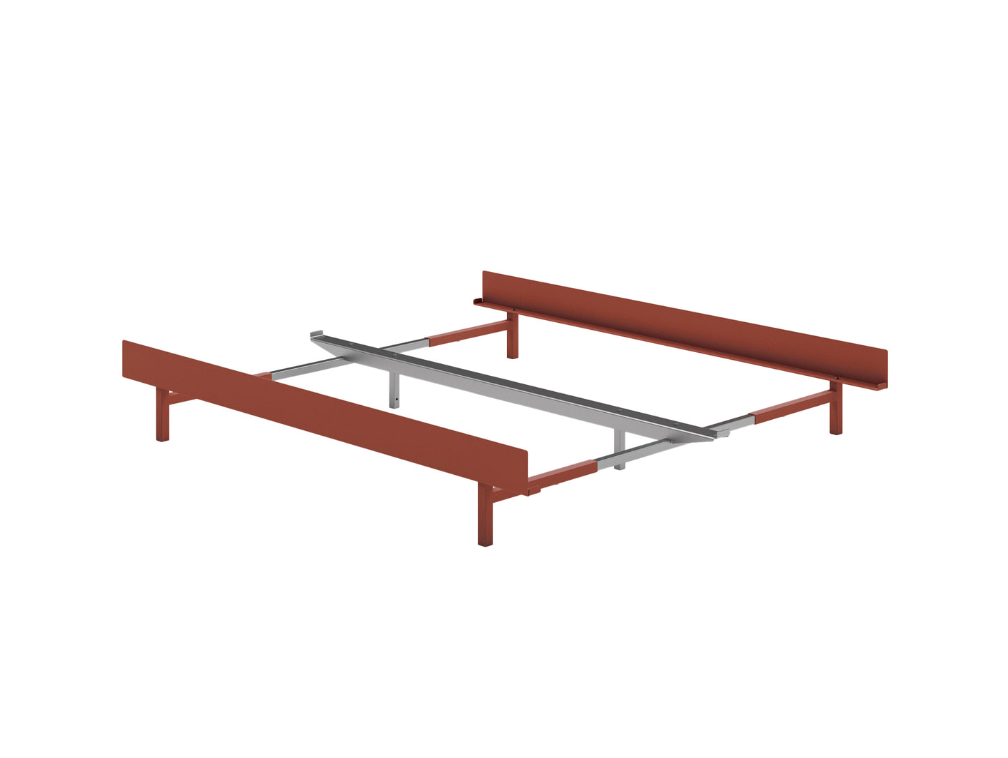 Moebe Expandable Bed - 90 to 180 cm / Terracotta / No Slats
