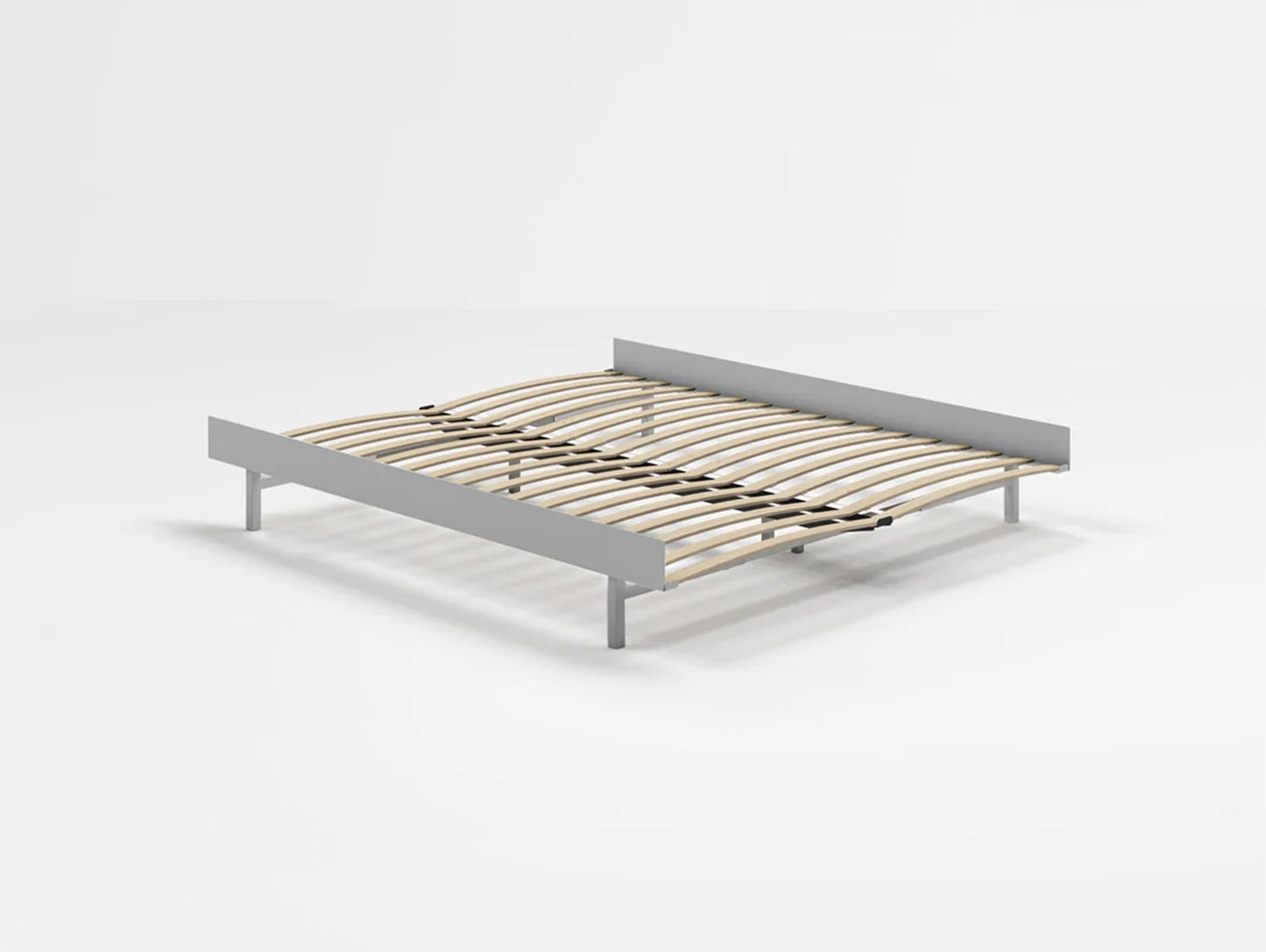 Moebe Bed 90 - 180 cm (Low) - Stainless Steel