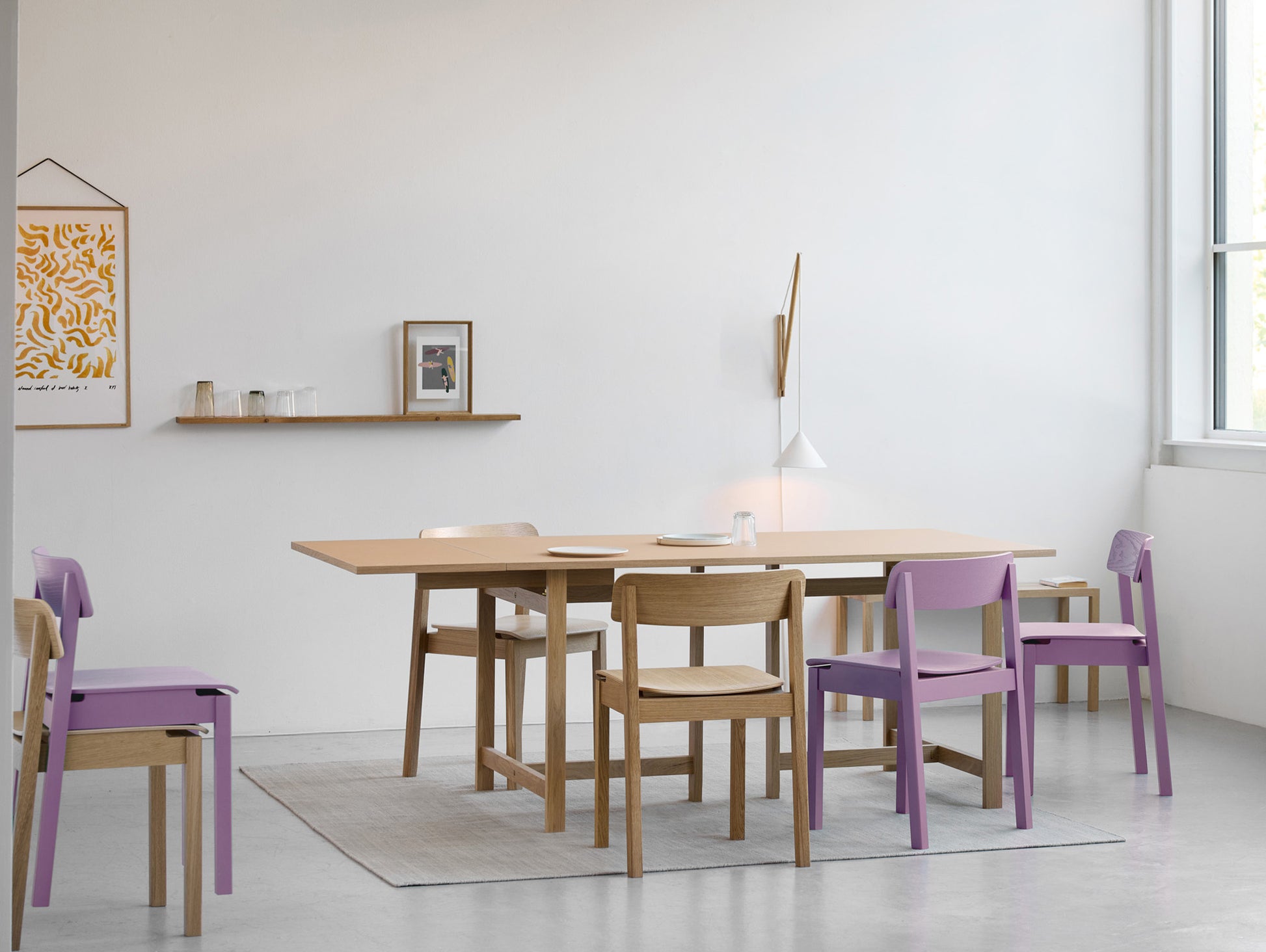 Rectangular Dining Table Extension Leaf by Moebe - Muted Peach