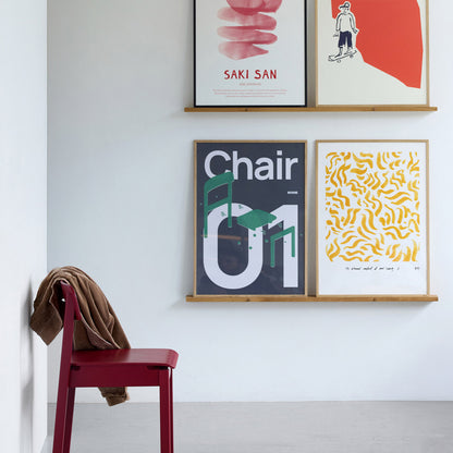 Everyday Chair by Moebe - Purple Red Lacquered Oak
