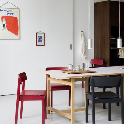 Everyday Chair by Moebe - Purple Red Lacquered Oak