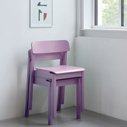 Everyday Chair by Moebe - Soft Lavender Lacquered Oak