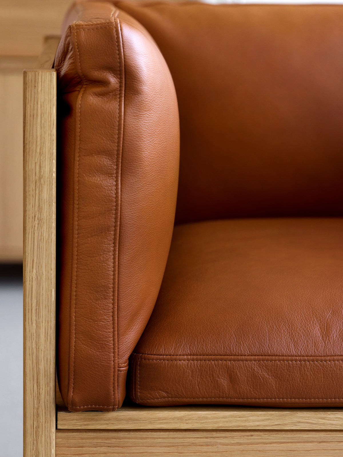 Moebe Lounge Chair by Moebe - Oak Frame / Cognac Leather