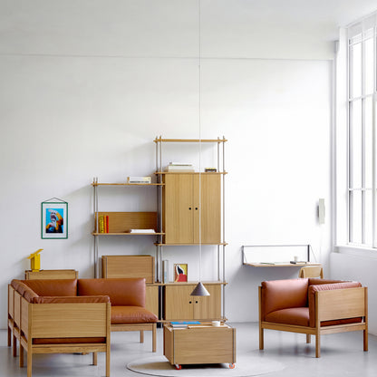 Moebe Lounge Chair by Moebe - Oak Frame / Cognac Leather