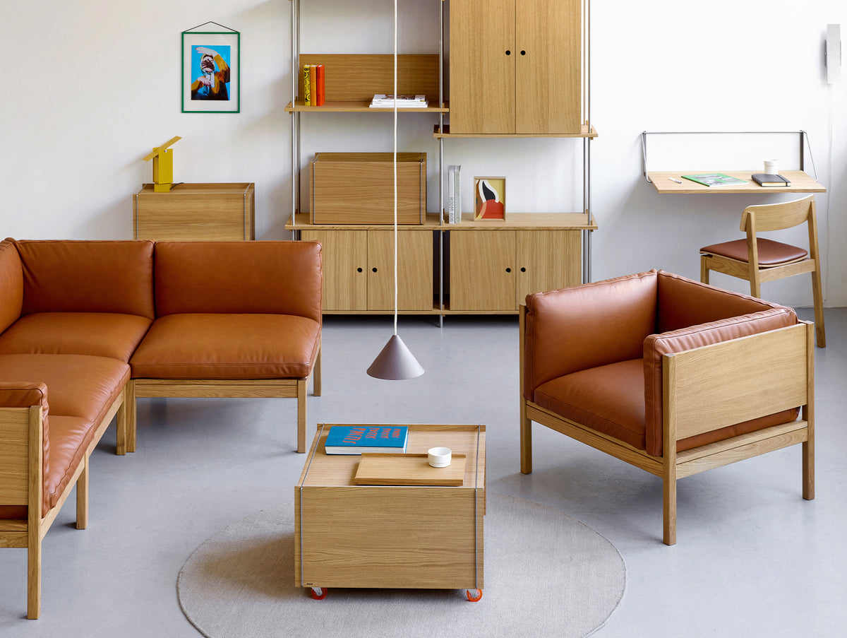 Moebe Lounge Chair by Moebe - Oak Frame / Cognac Leather