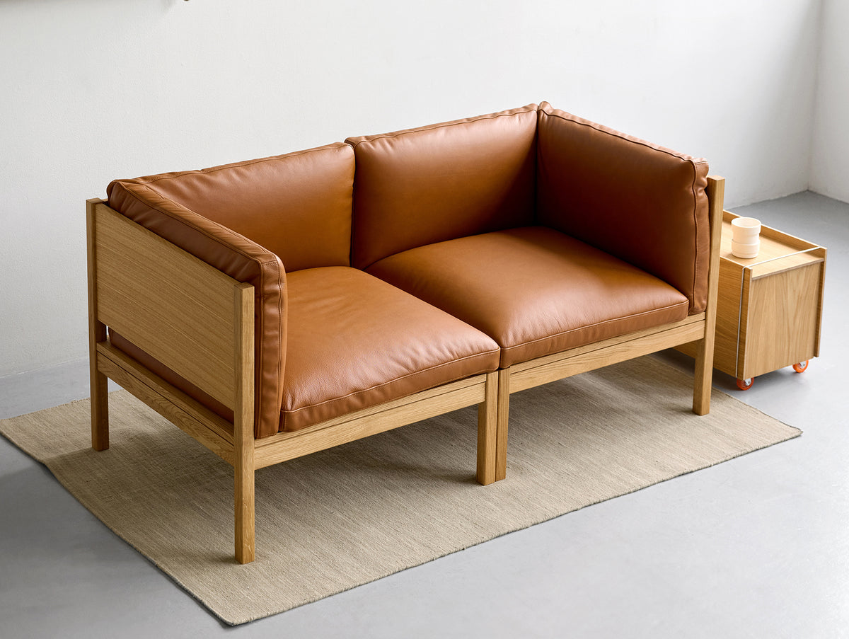Modular Sofa Individual Components by Moebe - Cognac Leather