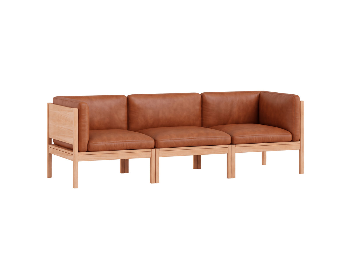 Modular 3-Seater Sofa by Moebe - Cognac Leather