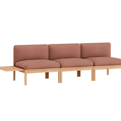 3-Seater Sofa Without Armrest and 1 Side Table by Moebe - Re-wool 648