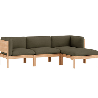 3-Seater Sofa with Chaise Longue by Moebe - Re-wool 977