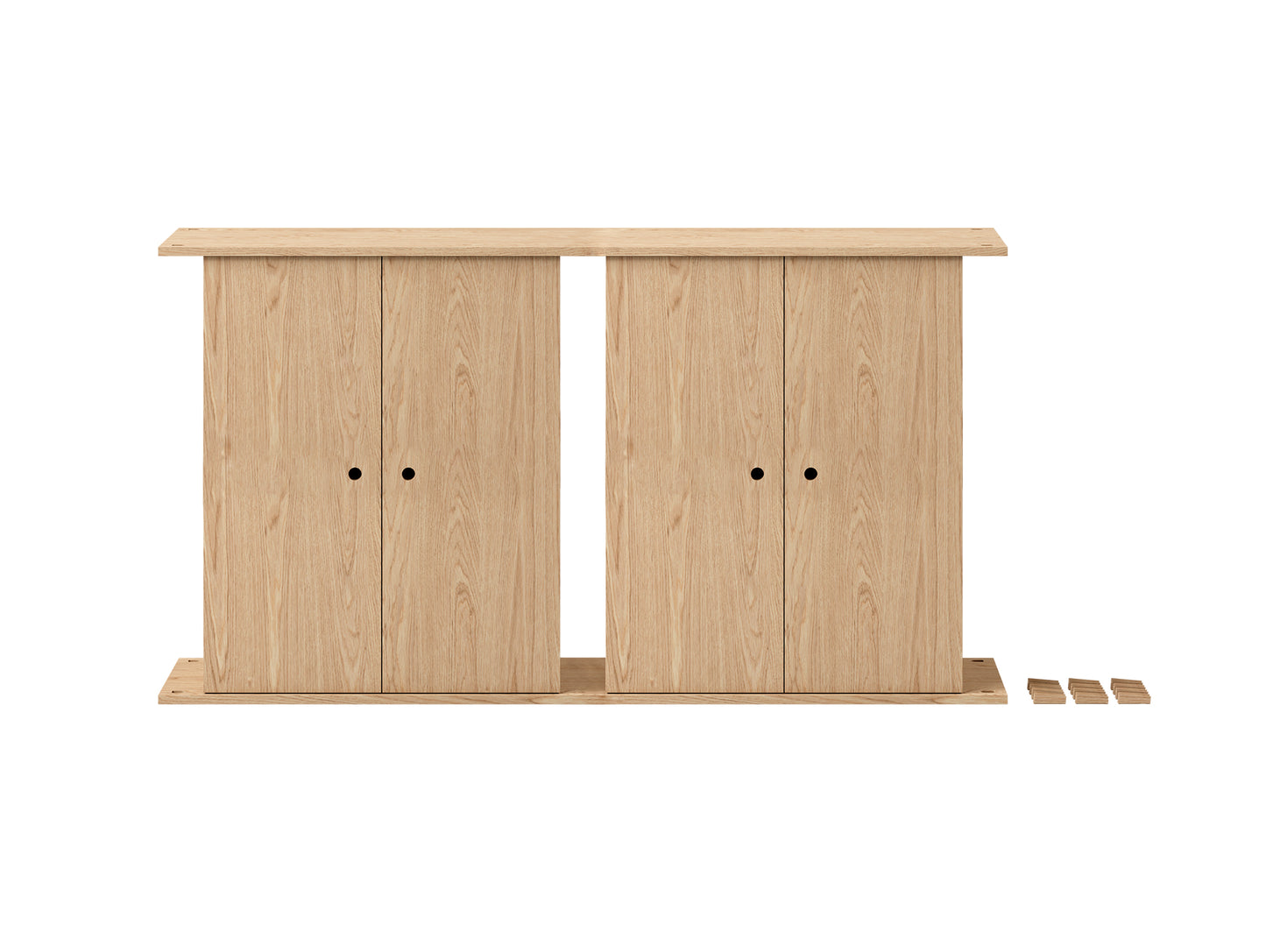 Moebe Shelving System - Tall Double Cabinet - Oiled Oak
