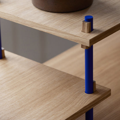 Moebe Shelving System - Deep Blue / Oiled Oak