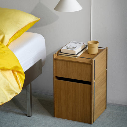Bedside Storage by Moebe - Oak / Stainless Steel