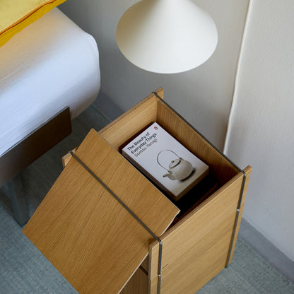 Bedside Storage by Moebe - Oak / Stainless Steel