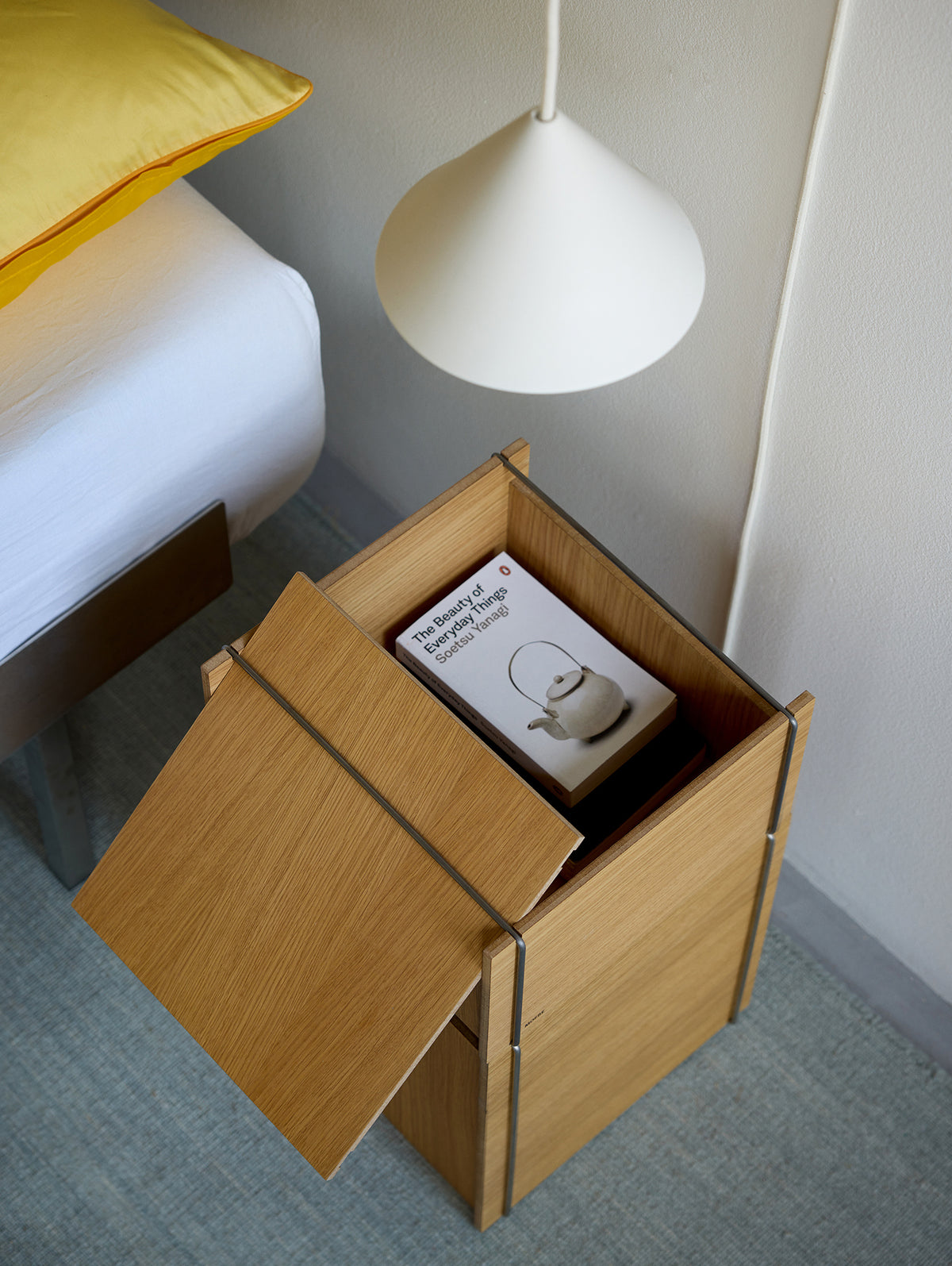 Bedside Storage by Moebe - Oak / Stainless Steel