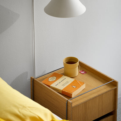 Bedside Storage by Moebe - Oak / Stainless Steel