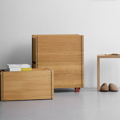 Storage Tower by Moebe - Tall / Oak / Stainless Steel