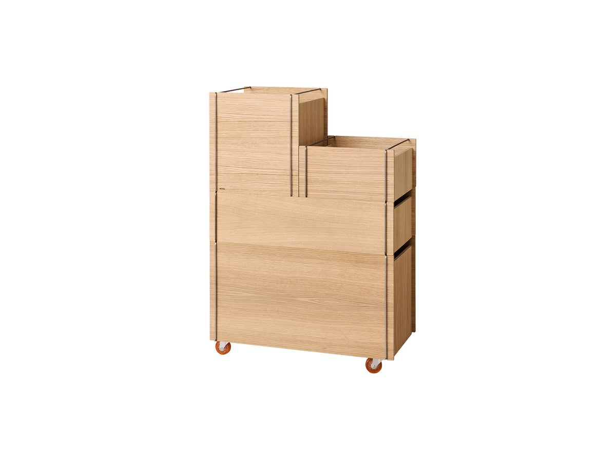 Storage Tower by Moebe - Medium / Oak / Stainless Steel