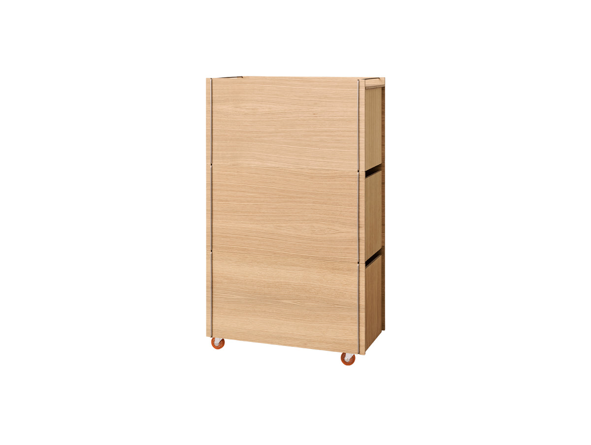 Storage Tower by Moebe - Tall / Oak / Stainless Steel