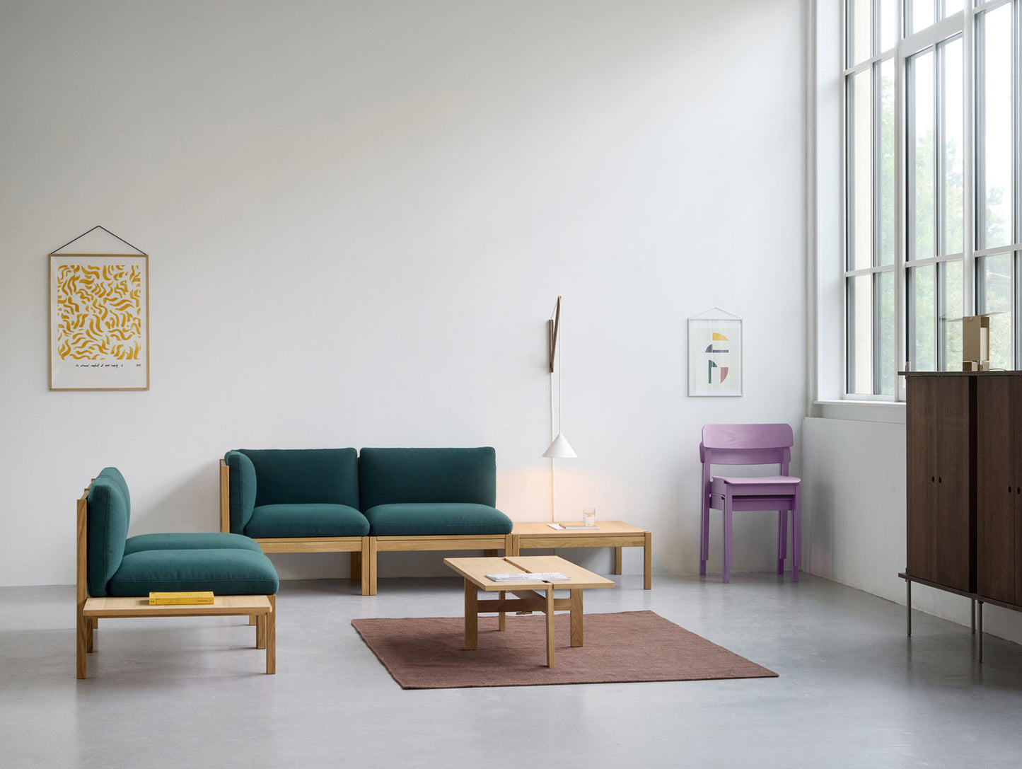 Suspended Wall Lamp by Moebe - Oak