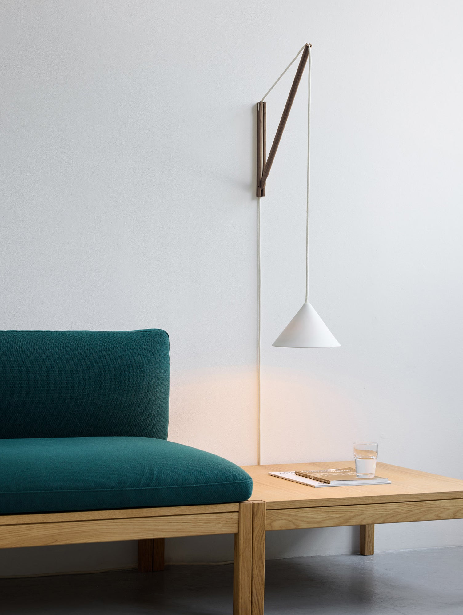 Suspended Wall Lamp by Moebe - Oak