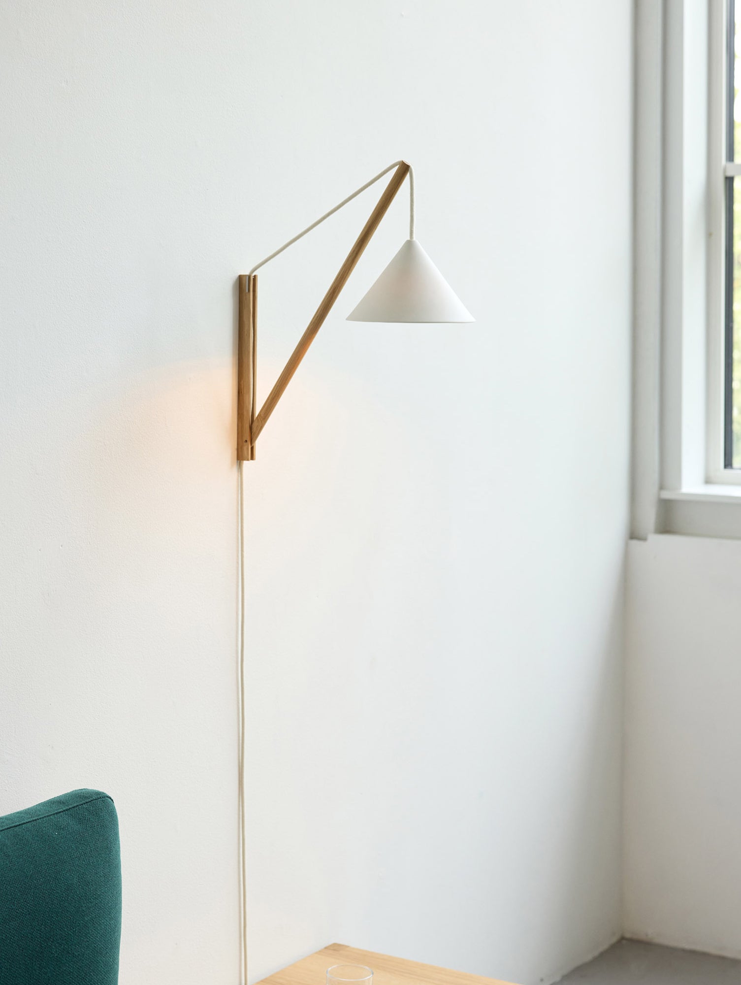 Suspended Wall Lamp by Moebe - Oak