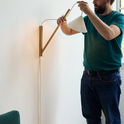 Suspended Wall Lamp by Moebe - Oak