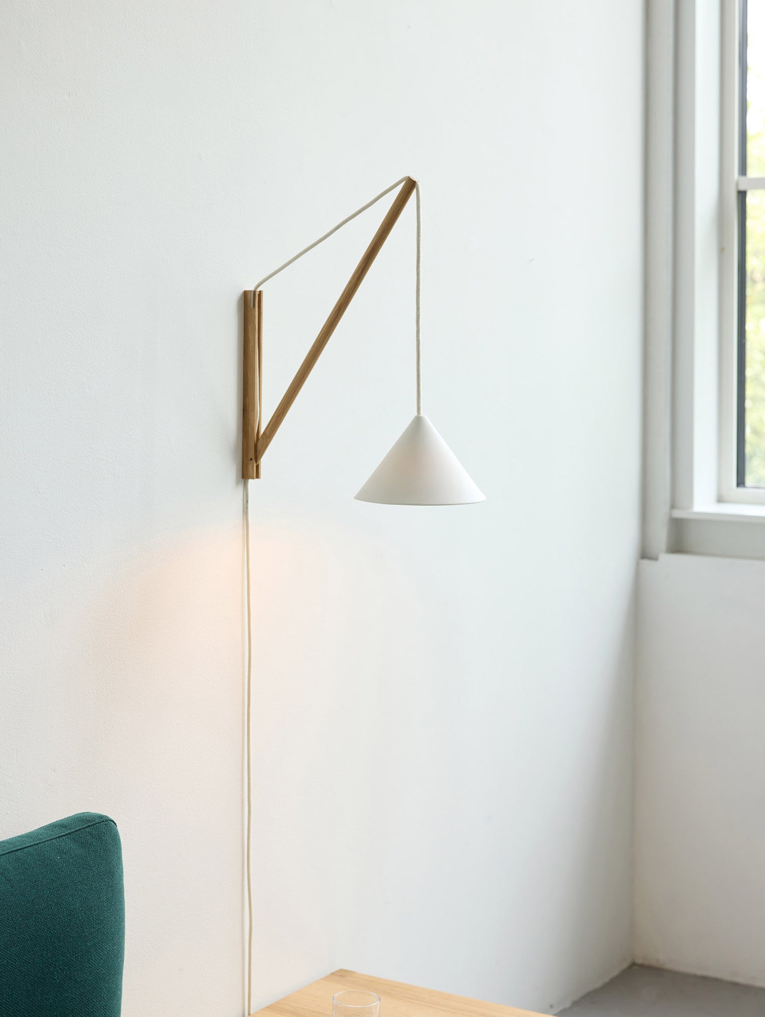 Suspended Wall Lamp by Moebe - Oak