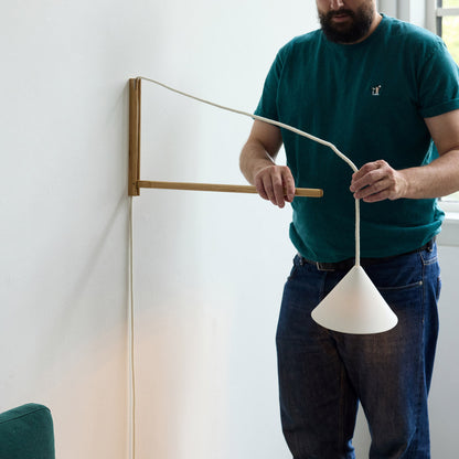 Suspended Wall Lamp by Moebe - Oak