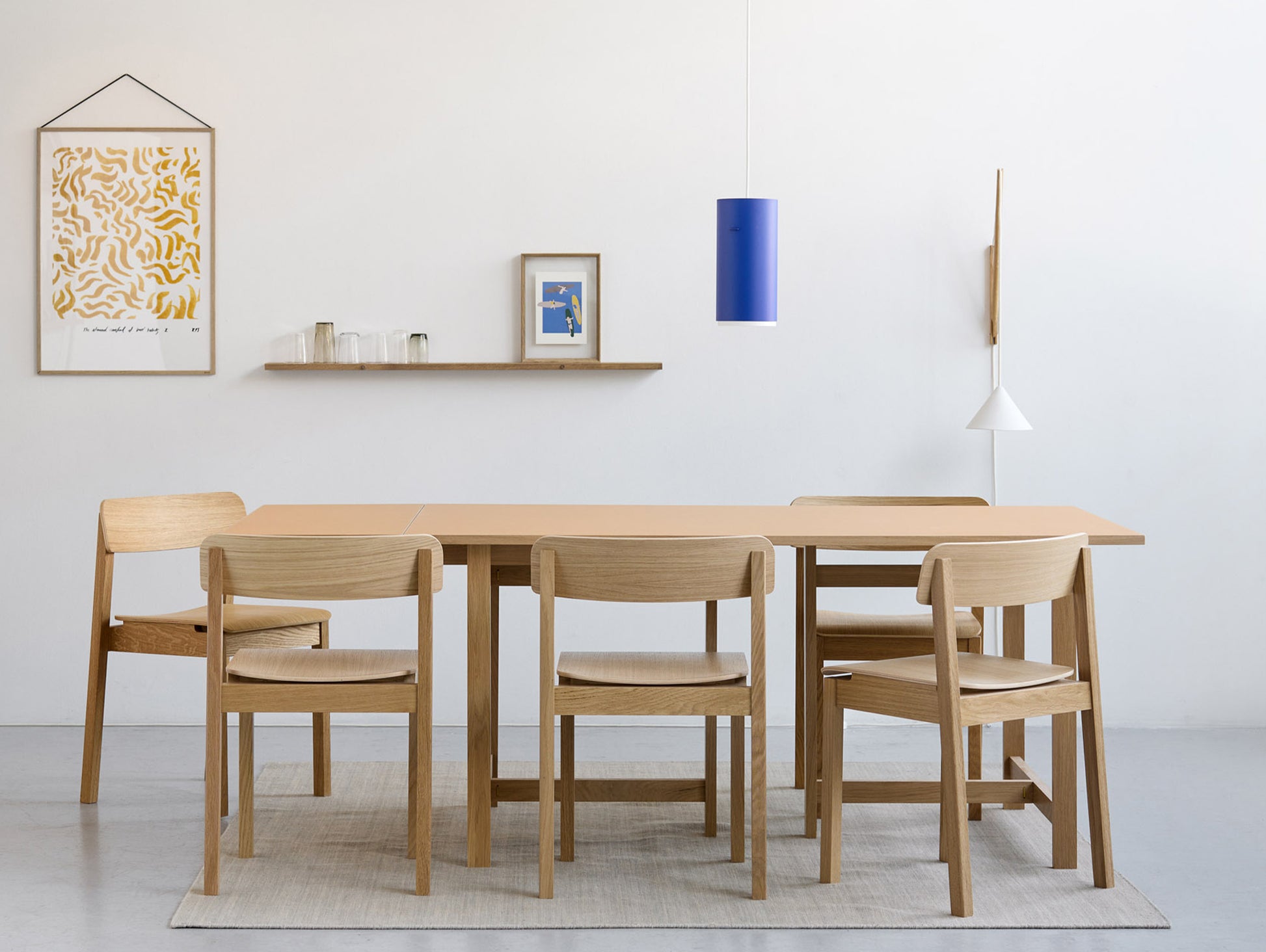Suspended Wall Lamp by Moebe - Oak