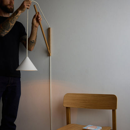 Suspended Wall Lamp by Moebe - Oak