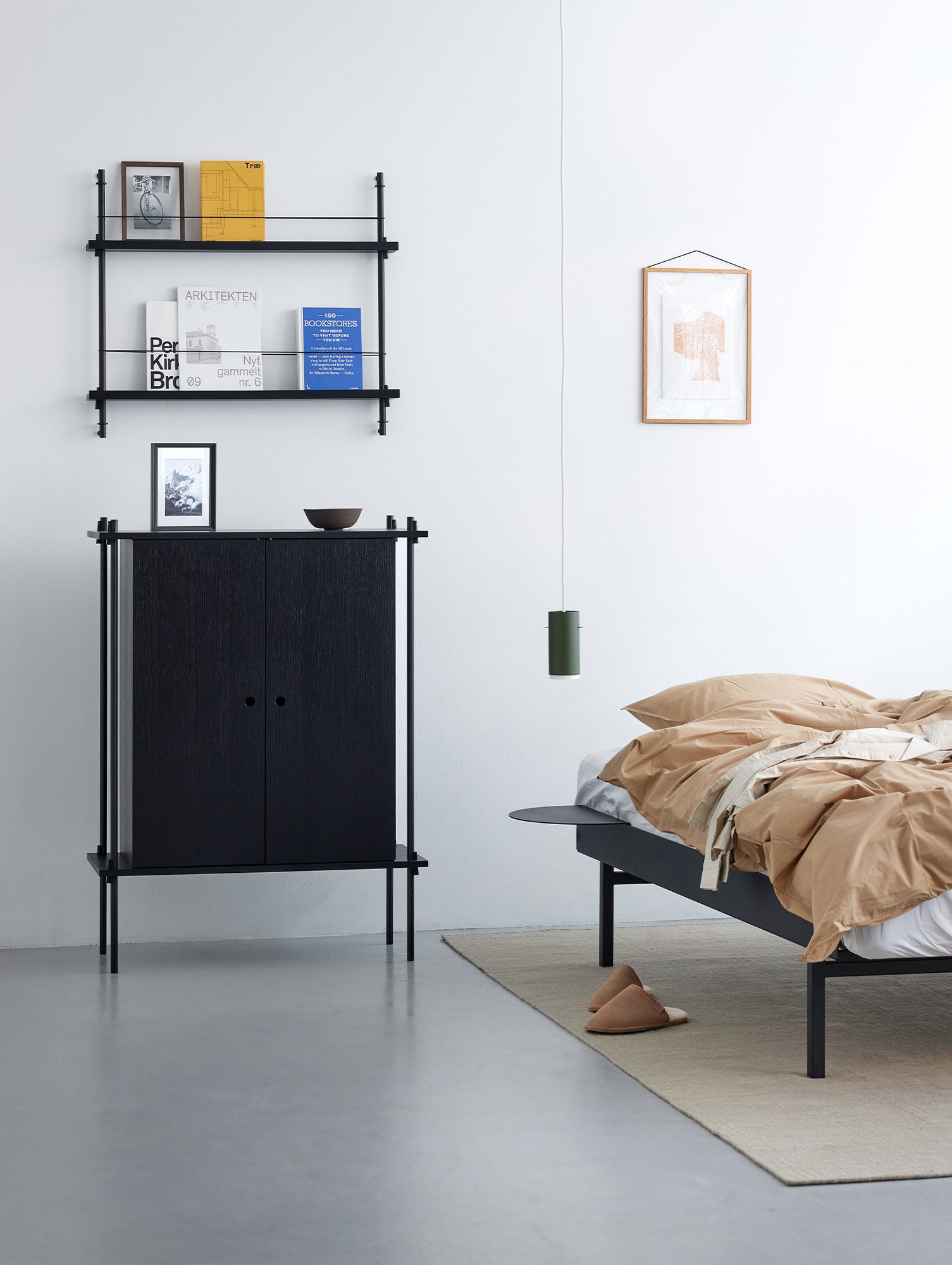 Bed 90 - 180 cm (High) by Moebe- Black