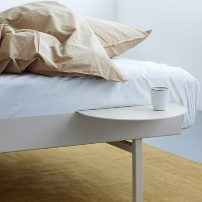 Moebe Bed High 90-180 cm with Side Table - Sand