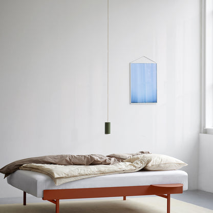 Moebe Bed High 90-180 cm with Side Table - Terracotta