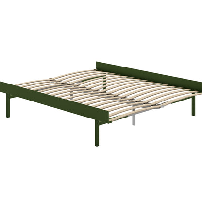 Bed 90 - 180 cm (High) by Moebe- Bed Frame / with 160cm wide Slats / Pine Green