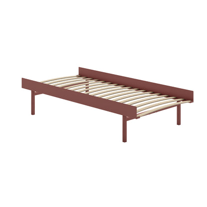 Bed 90 - 180 cm (High) by Moebe- Bed Frame / with 90cm wide Slats /  Dusty Rose