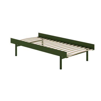 Bed 90 - 180 cm (High) by Moebe- Bed Frame / with 90cm wide Slats /  Pine Green