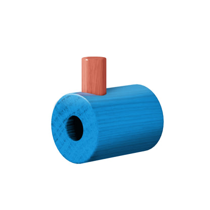 Wooden Wall Hook by Moebe - Blue / Rose Lacquered Oak