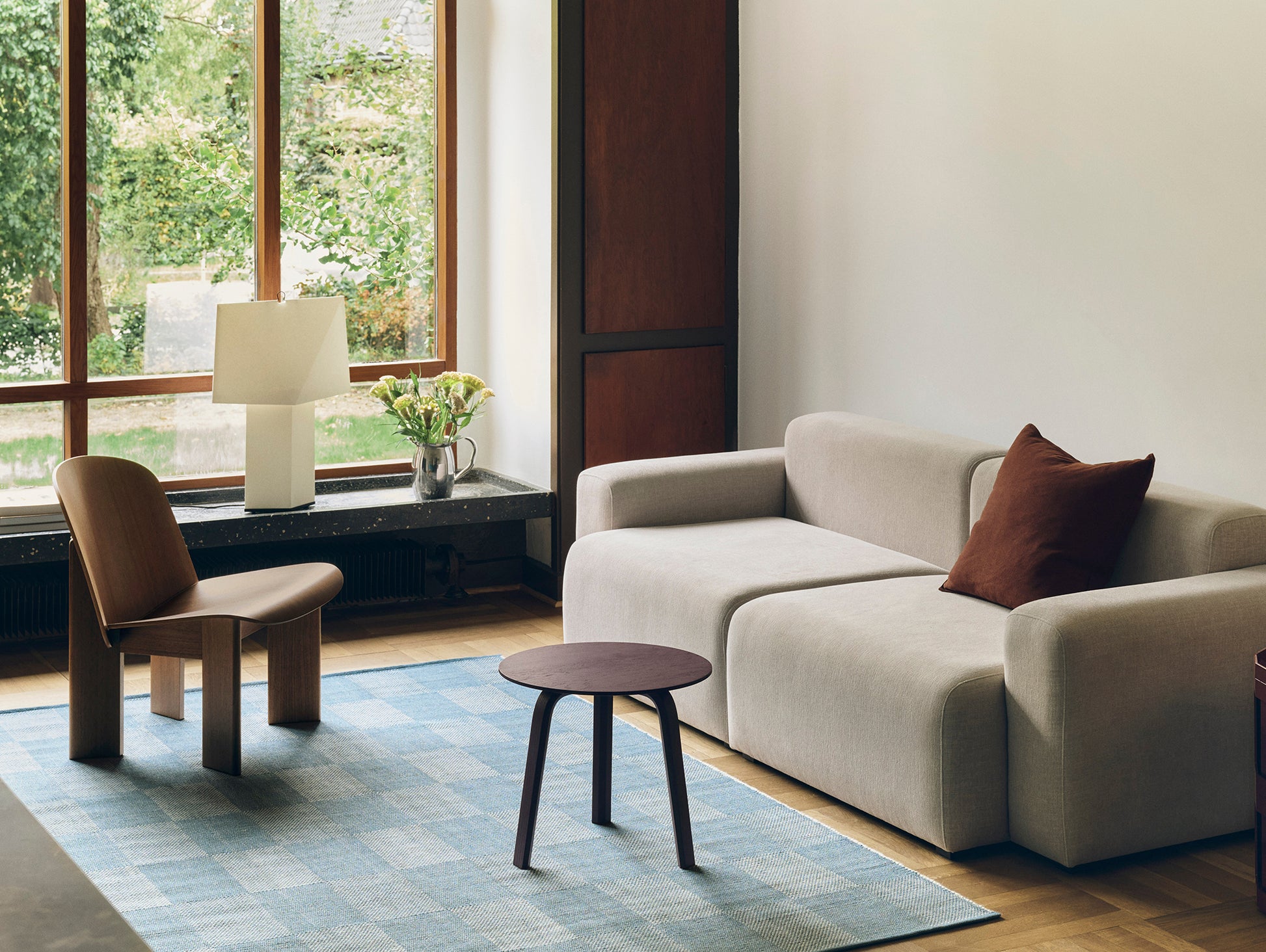 Check Rug by HAY - Light Blue