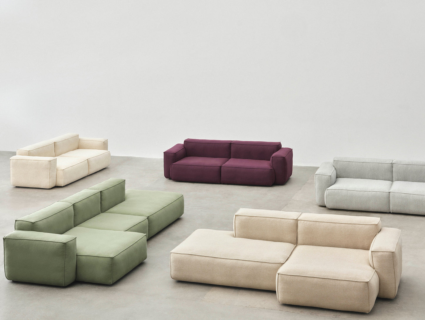 Mags Soft 2.5 Seater Sofa (Low Armrest) with Removable Cover by HAY 