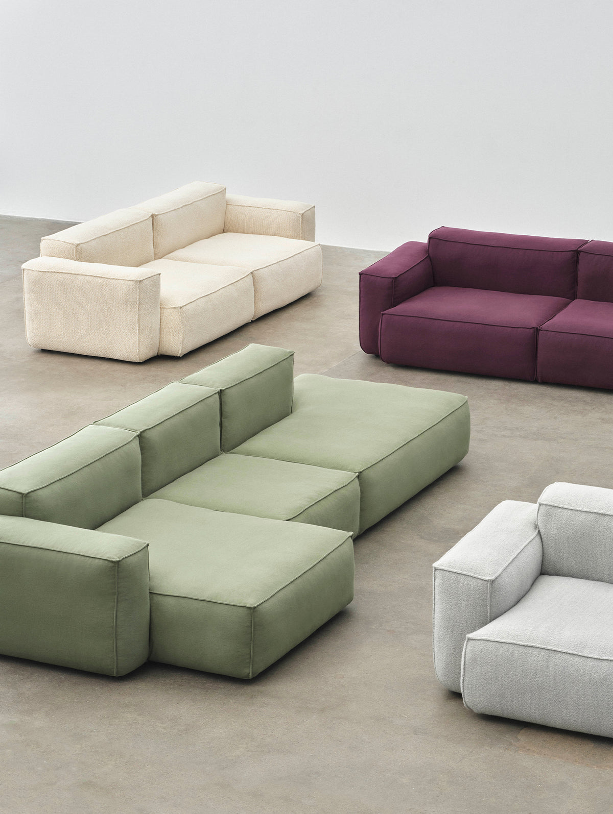 Mags Soft Sofa (Low Armrest) with Removable Cover - Individual Modules by HAY