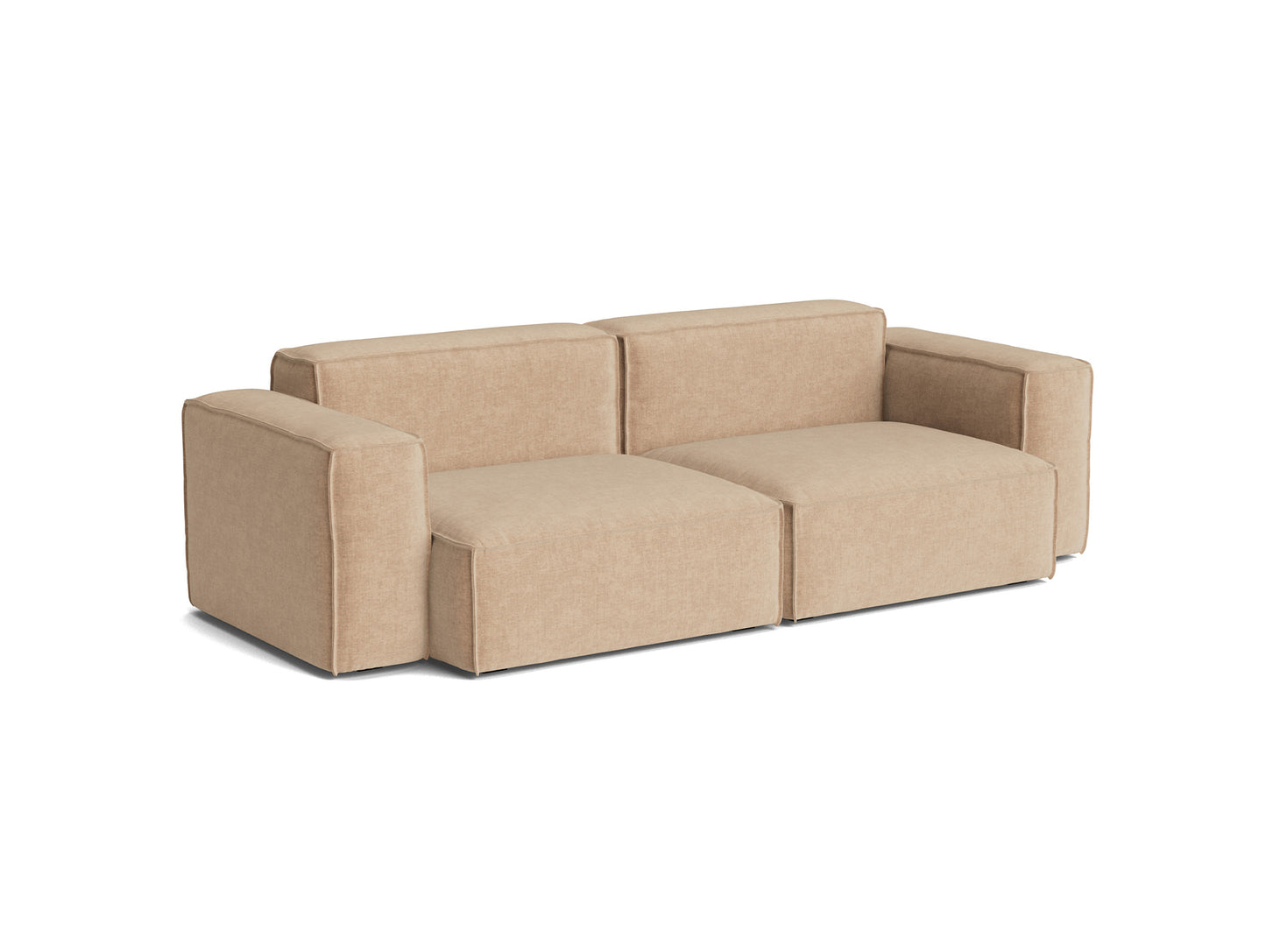Mags Soft 2.5 Seater Sofa (Low Armrest) with Removable Cover by HAY - Combination 1 / Overlap 01