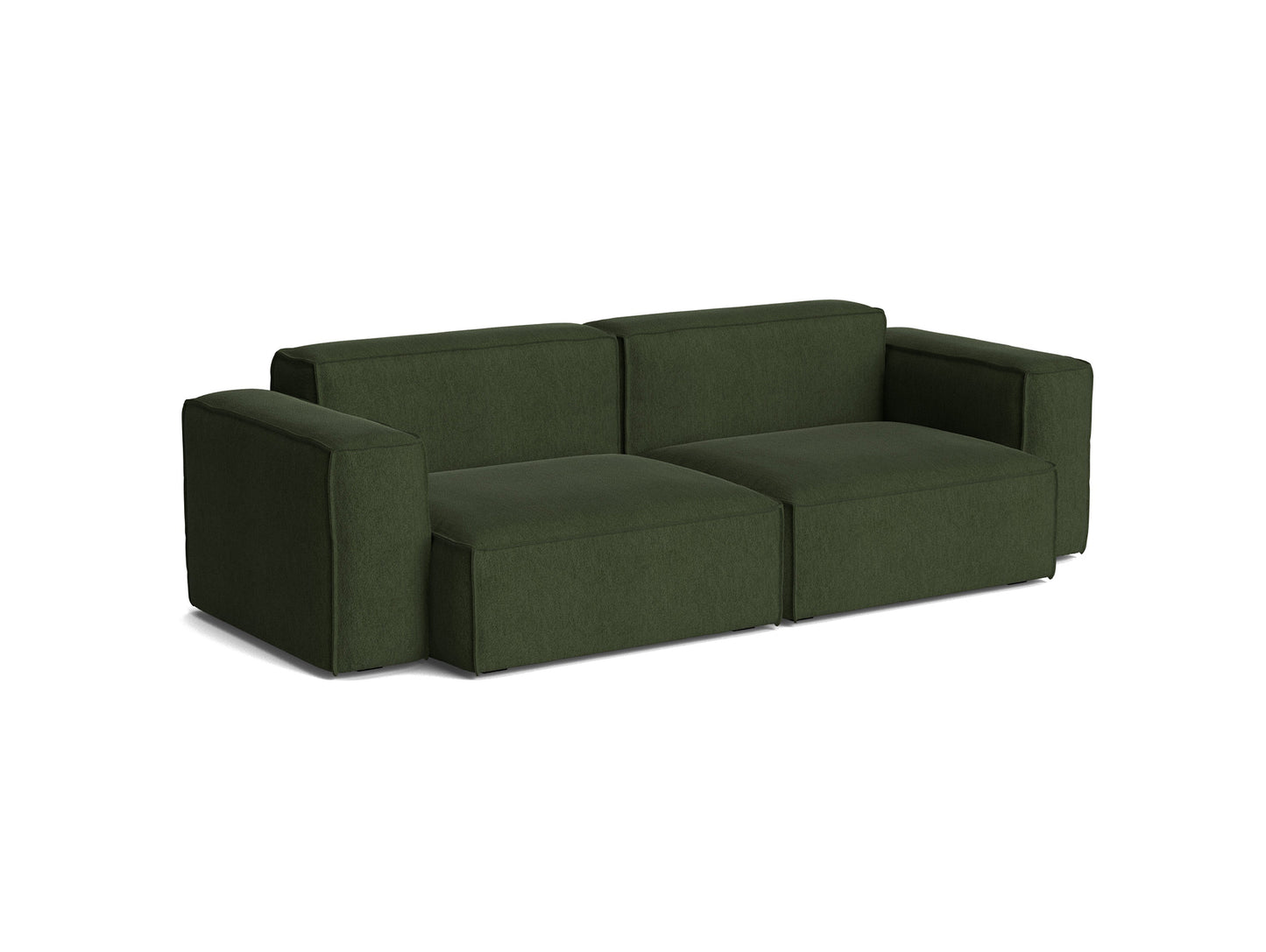 Mags Soft 2.5 Seater Sofa (Low Armrest) with Removable Cover by HAY - Combination 1 / Turf Dark Green